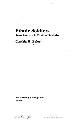 Ethnic Soldiers: State Security in Divided Societies