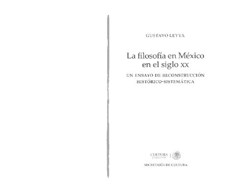 La filosofia en Mexico Siglo XX 1