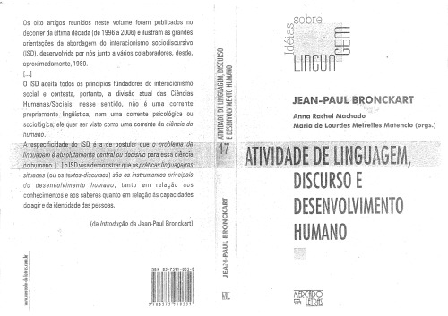 Atividade de linguagem, discurso e desenvolvimento humano.