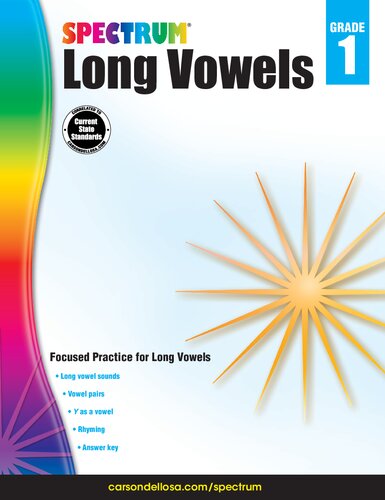 Spectrum Long Vowels Workbook Grade 1