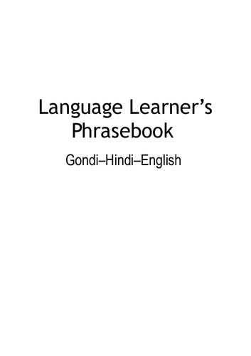 Language Learner’s Phrasebook: Gondi–Hindi–English