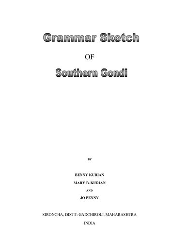 Gramar Sketch of Southern Gondi