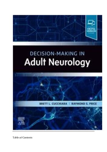Decision Making In Adult Neurology - 2020