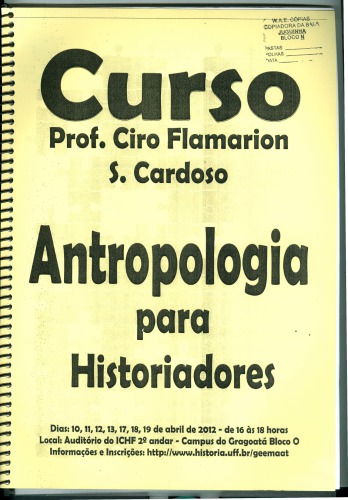 Curso Antropologia para historiadores