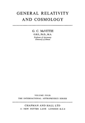 General Relativity and Cosmology