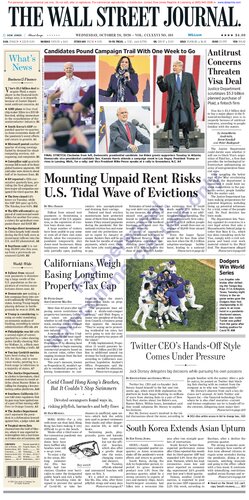 Wall Street Journal Wednesday October 28, 2020