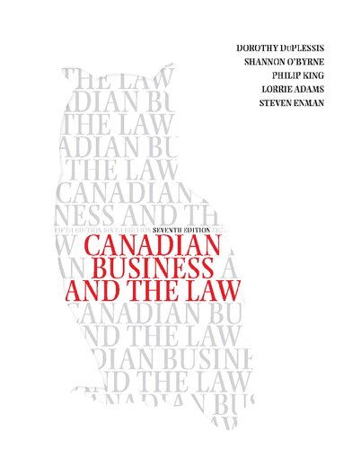 Canadian Business and the Law