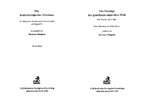 Die Verträge der griechisch-römischen Welt, von 700-338 v. Chr