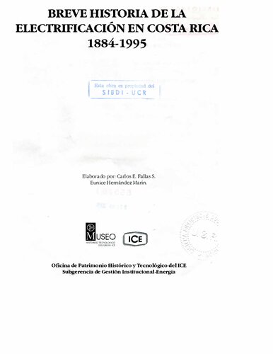 Breve historia de la electrificación en Costa Rica 1884-1995