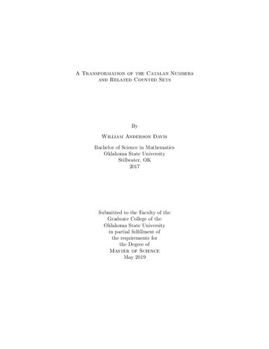 A Transformation of the Catalan Numbers and Related Counted Sets
