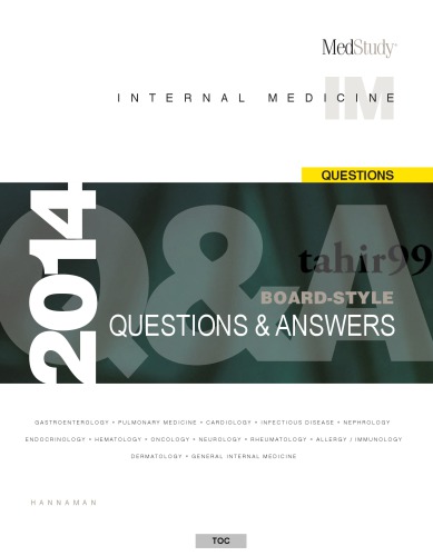 MedStudy 2014 Internal Medicine Board-Style Questions