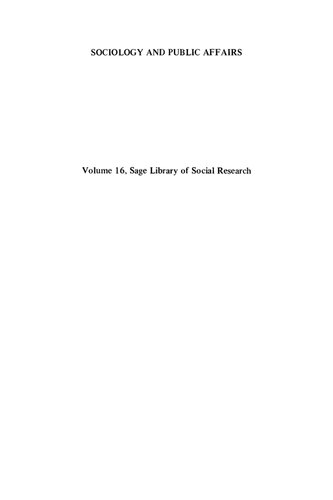 Sociology and Public Affairs: The Chicago School