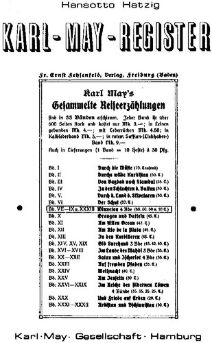 Karl-May-Register zu WINNETOU I-IV