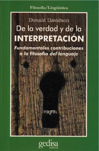 De la verdad y de la interpretación: fundamentales contribuciones a la filosofía del lenguaje