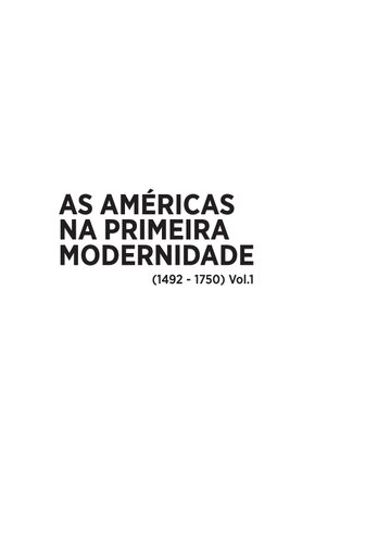 As Américas na Primeira Modernidade