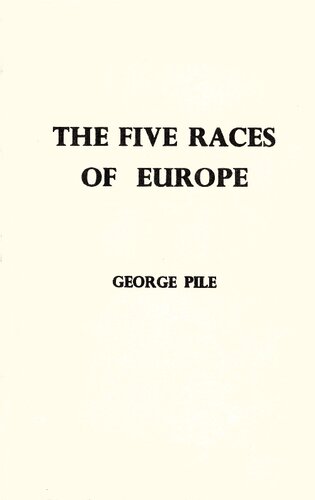 The Five Races of Europe
