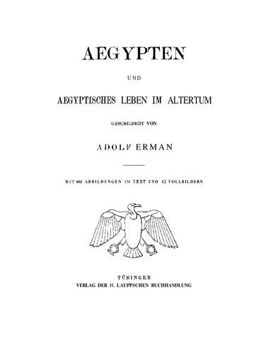 Ägypten und ägyptisches Leben im Altertum