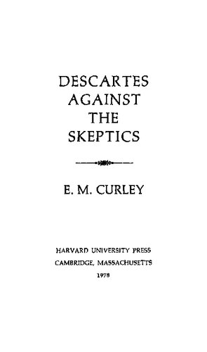 Descartes Against the Skeptics