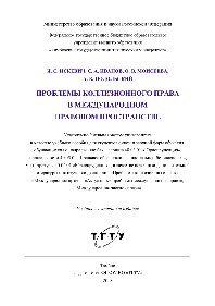 Проблемы коллизионного права в международном правовом пространстве. Учебное пособие