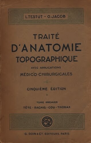 Traite d'anatomie topographique