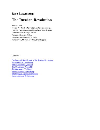 The Russian Revolution