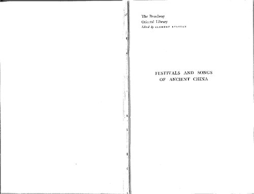 Festivals and Songs of Ancient China