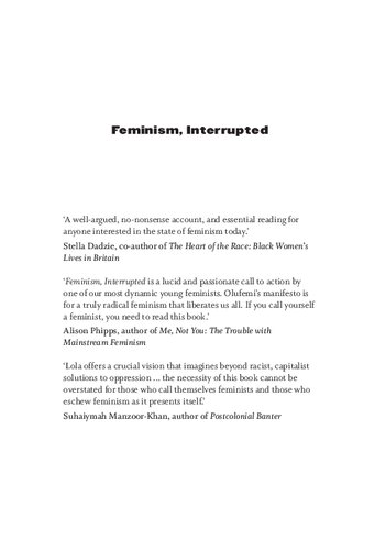Feminism, Interrupted: Disrupting Power