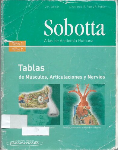 Sobotta Tablas de Musculos, Articulaciones y Nervios