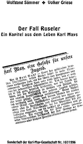 Der Fall Ruseler. Ein Kapitel aus dem Leben Karl Mays