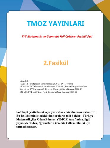 TMOZ TYT Matematik-Geometri 2.Fasikül