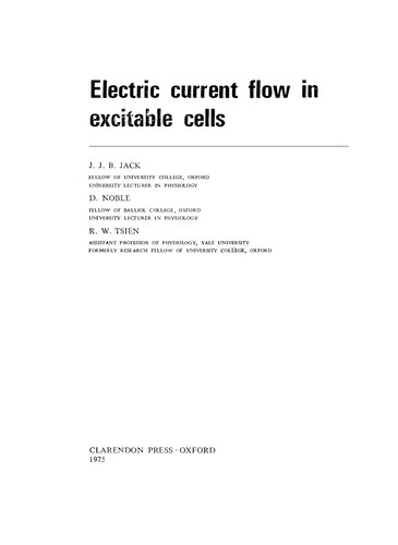 Electric current flow in excitable cells