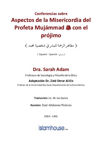 Aspectos de la Misericordia hacia los Seres Humanos de Mujámmad