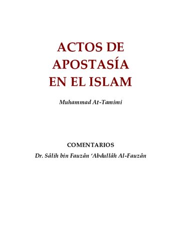 Actos de Apostasia