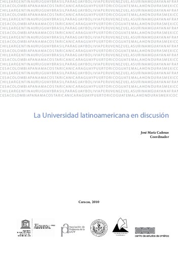 La Universidad Latinoamerica en discusión; 2010