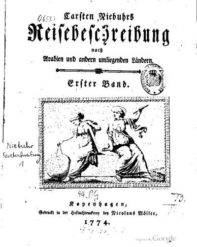 Carsten Niebuhrs Reisebeschreibung nach Arabien und andern umliegenden Ländern