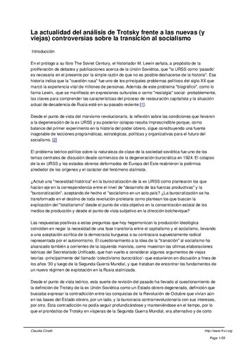 La actualidad del análisis de Trotsky frente a las nuevas (y viejas) controversias sobre la transición al socialismo