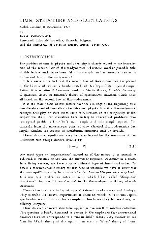 Time, structure and fluctuations