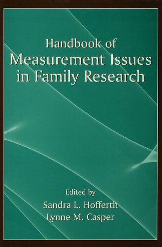 Handbook of Measurement Issues in Family Research