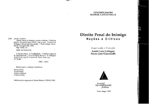 Direito Penal do Inimigo: noções e críticas [incompleto]