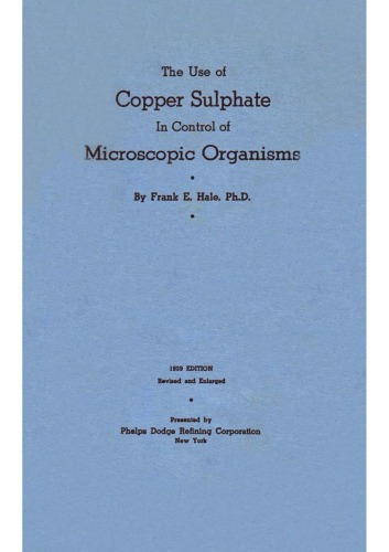 The Use of Copper Sulphate in Control of Microscopia Organisms