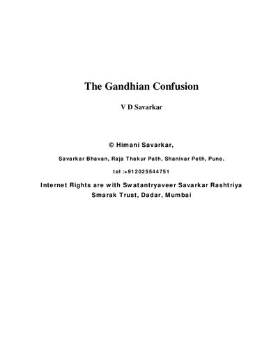 The Gandhian Confusion