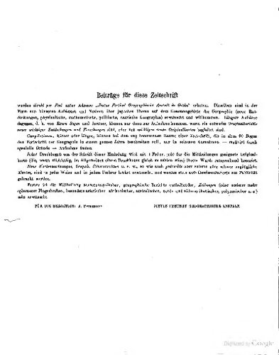 Mittheilungen aus Justus Perthes' Geographischer Anstalt über wichtige neue Erforschungen auf dem Gesammtgebiete der Geographie