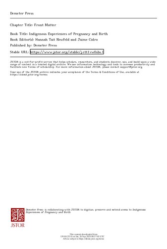 Indigenous Experiences of Preguancy and Birth