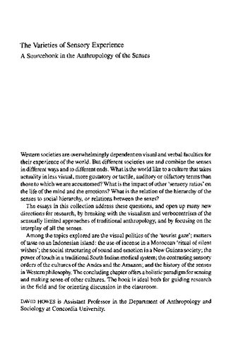 The Varieties of Sensory Experience: A Sourcebook in the Anthropology of the Senses