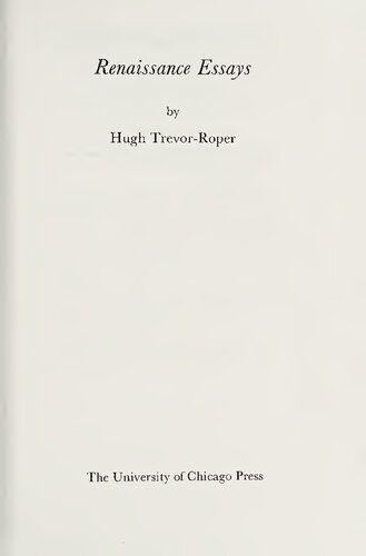 Renaissance Essays
