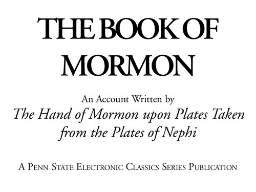 The Book of Mormon
