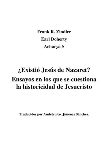 Zindler - Doherty - Acharya - ¿Existió Jesús - rompecabezas Jesús - Orígenes del cristianismo  - Jesus puzzle - geografía bíblica ficticia