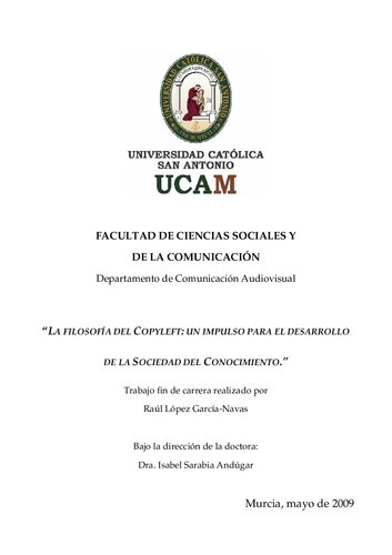 La filosofía del Copyleft: un impulso para el desarrollo de la Sociedad del Conocimiento