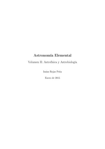 Astronomía Elemental Volumen II
