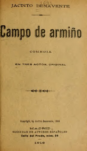 Campo de armiño : comedia en tres actos